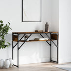 Console Table Smoked oak Engineered wood, metal