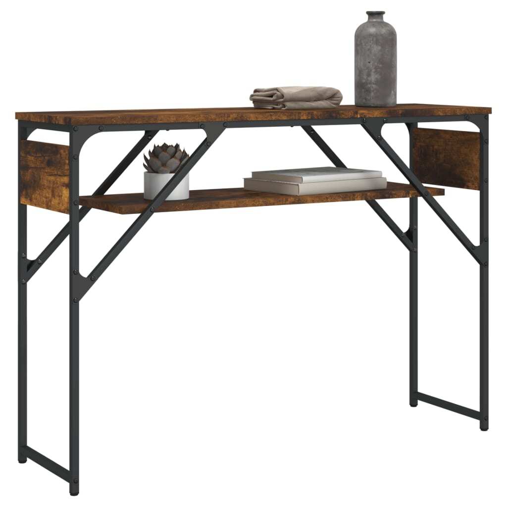 Console Table Smoked oak Engineered wood, metal