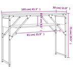 Console Table Smoked oak Engineered wood, metal