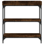 Console Table Smoked Oak Engineered wood, Metal Medium