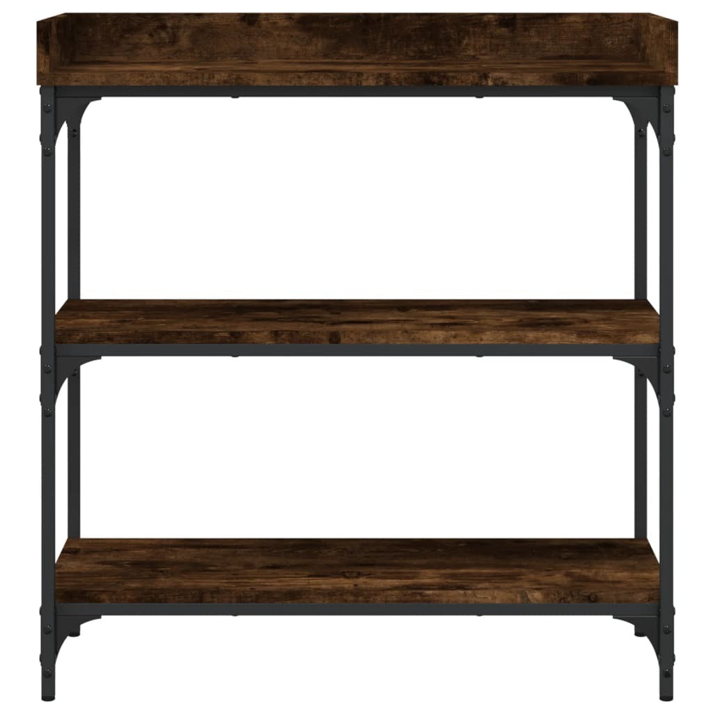 Console Table Smoked Oak Engineered wood, Metal Medium
