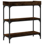 Console Table Smoked Oak Engineered wood, Metal Medium