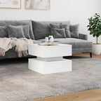 Coffee Table White Engineered Wood Medium Square Modern