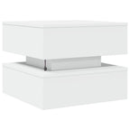 Coffee Table White Engineered Wood Medium Square Modern