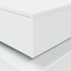 Coffee Table White Engineered Wood Medium Square Modern