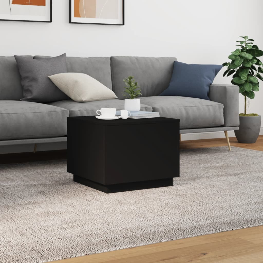 Coffee Table Black Engineered wood 19.7 in x 19.7 in x 15.7 in
