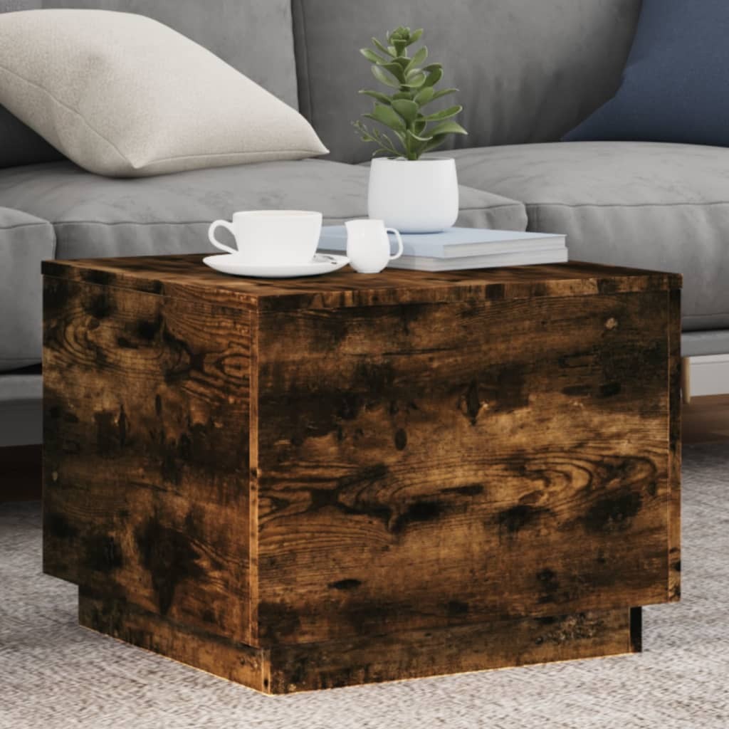Coffee Table Smoked Oak Engineered Wood Medium Coffee Table