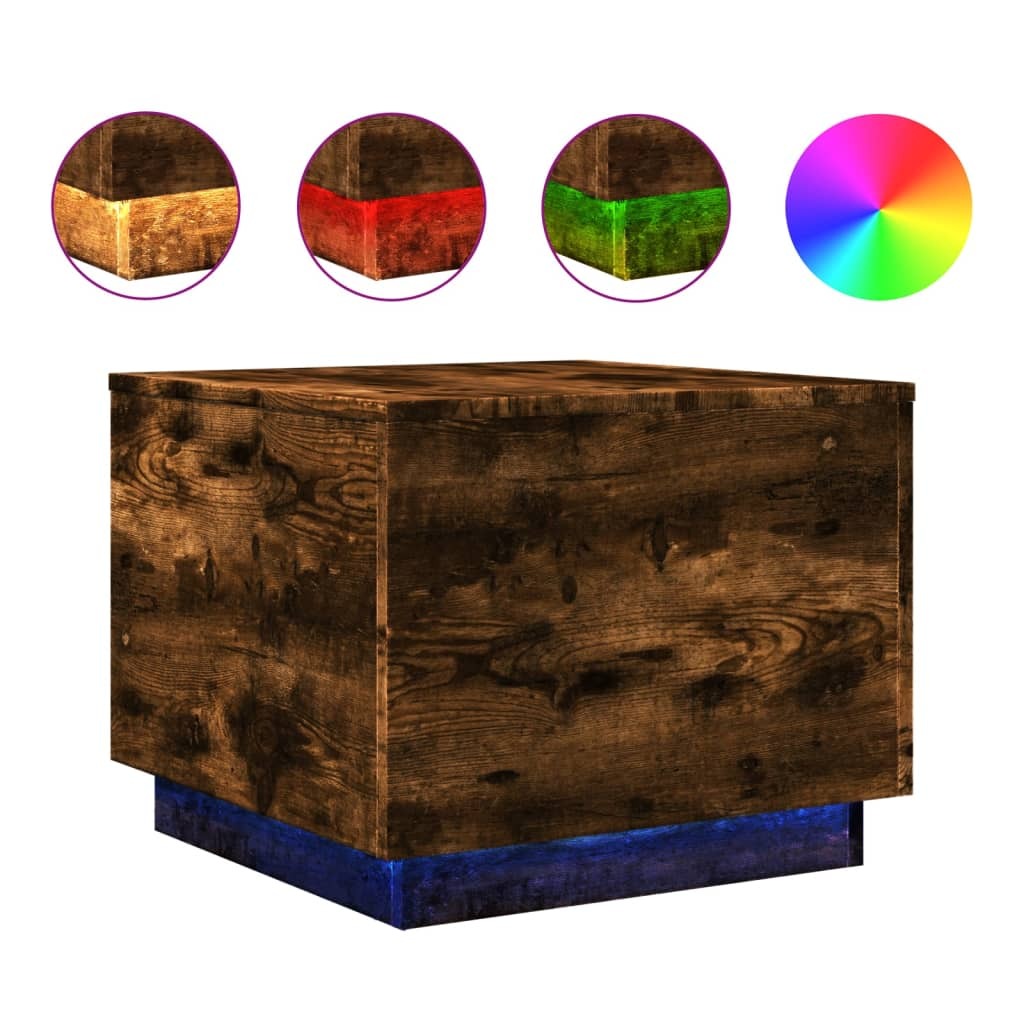 Coffee Table Smoked Oak Engineered Wood Medium Coffee Table