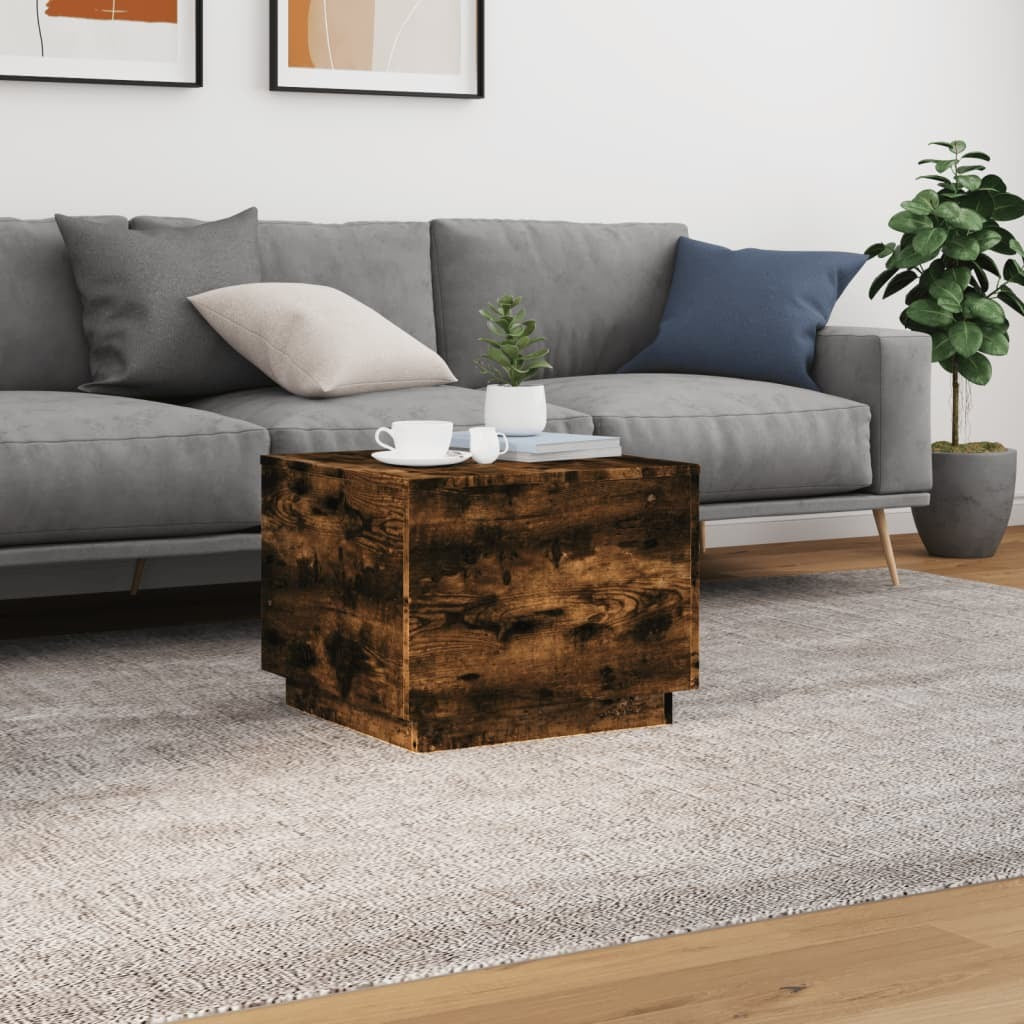 Coffee Table Smoked Oak Engineered Wood Medium Coffee Table