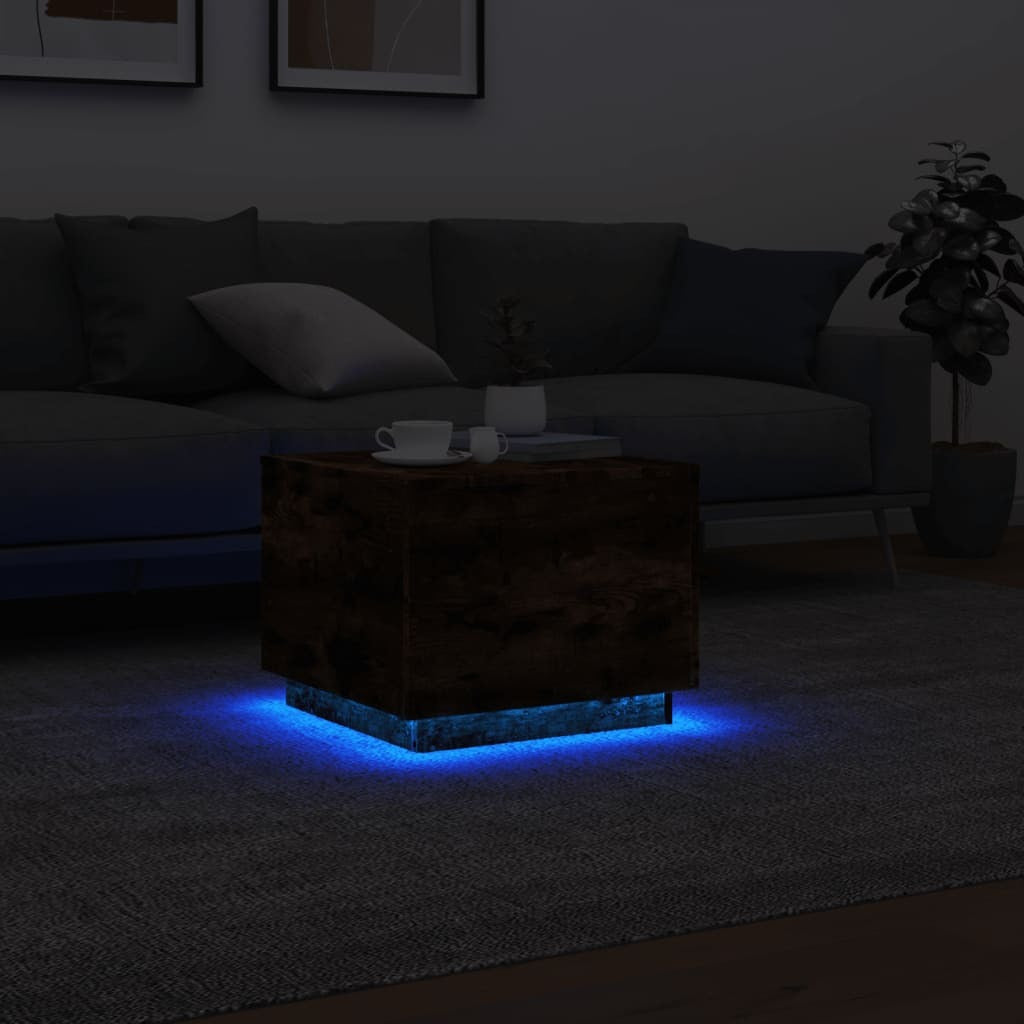 Coffee Table Smoked Oak Engineered Wood Medium Coffee Table
