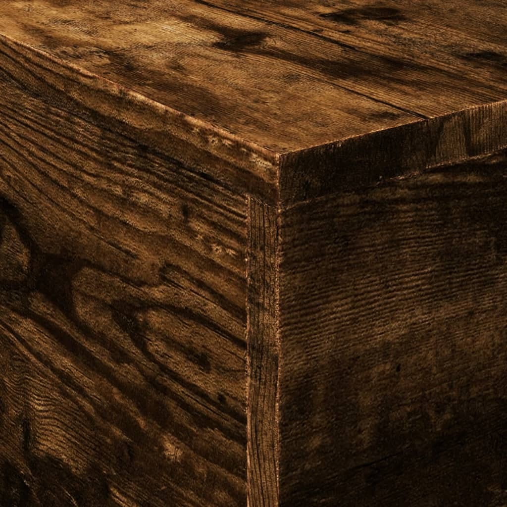 Coffee Table Smoked Oak Engineered Wood Medium Coffee Table