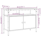 Bathroom Sink Cabinet Smoked oak Engineered wood