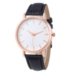 Classic Quartz Watch with Leather Belt Strap