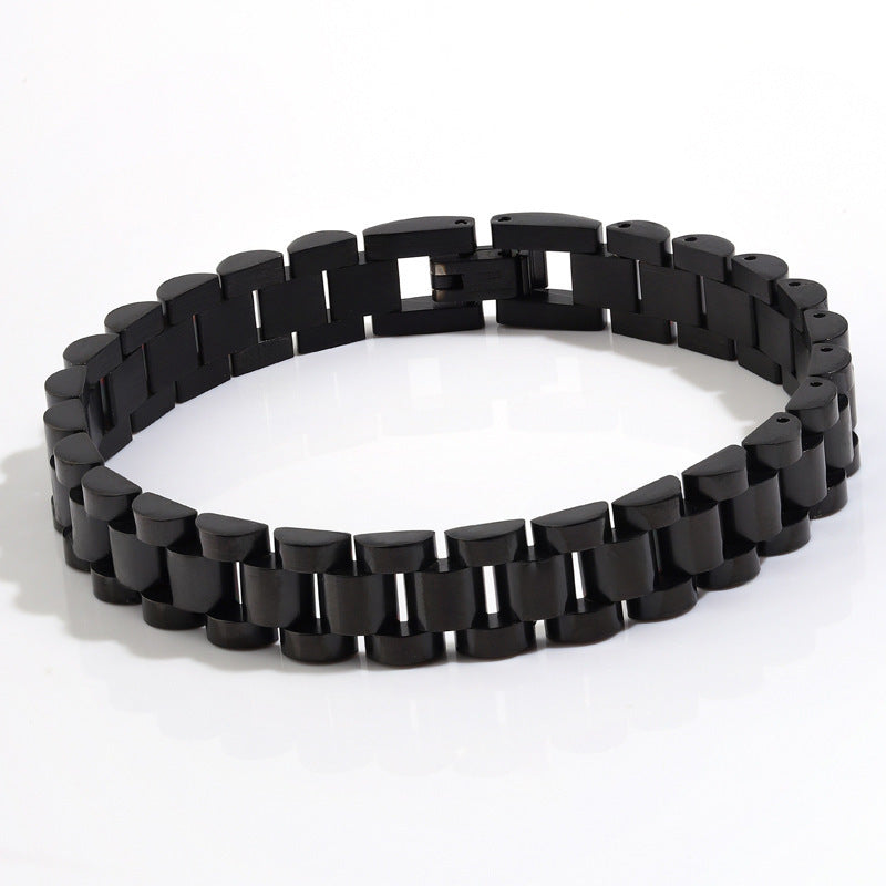 Stainless Steel Watch Band – Adjustable Bracelet for Men and Women