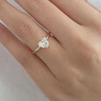 Women's Simple Love Heart-Shaped Wedding Ring – Fashion Jewelry