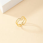 Retro Hollow Heart-Shaped Ring – Simple & Stylish for Women