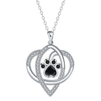 Pet Paw Print Necklace – Elegant Cat & Dog Pendant Jewelry