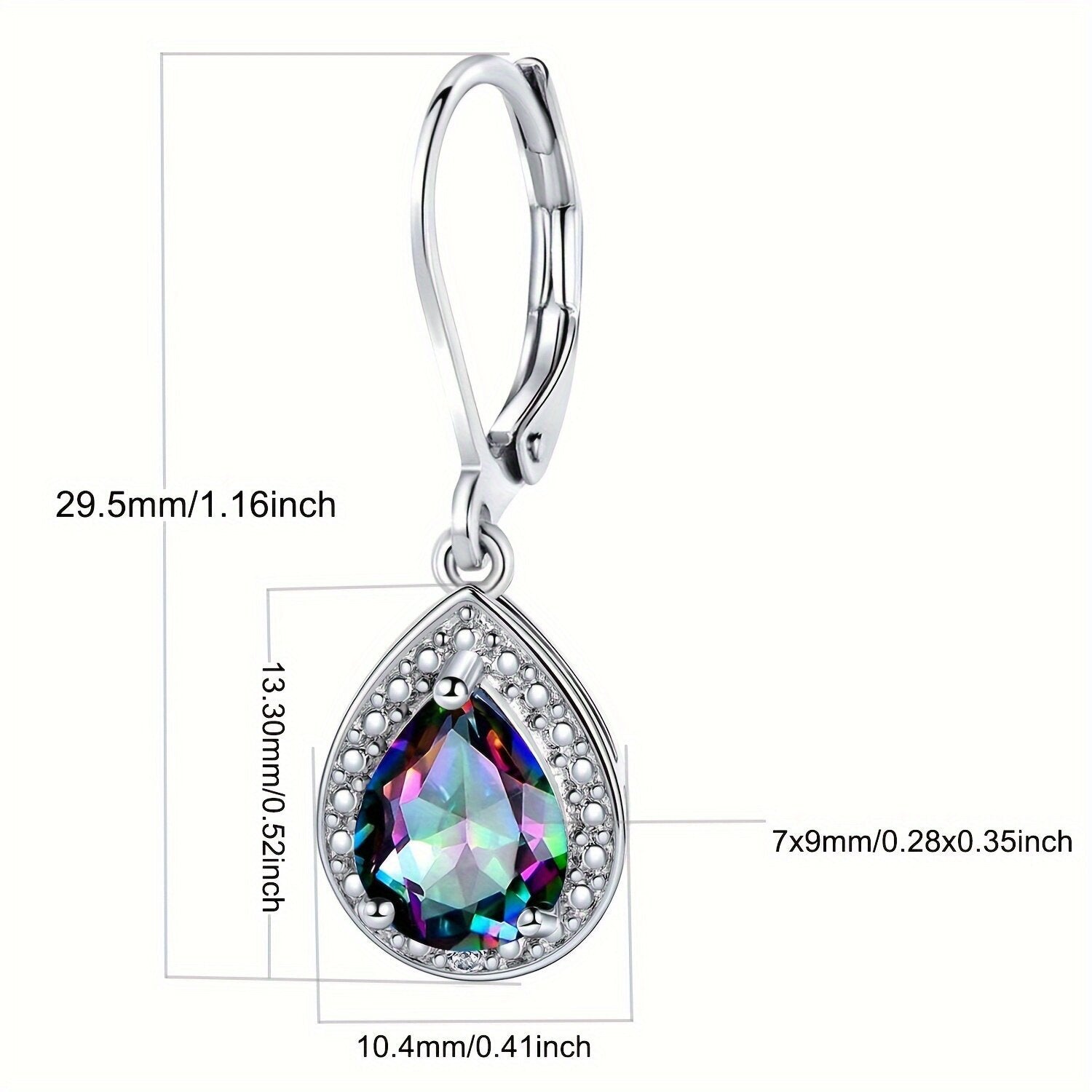 Colorful Water Drop Stone Earrings – Fashion Jewelry for Women