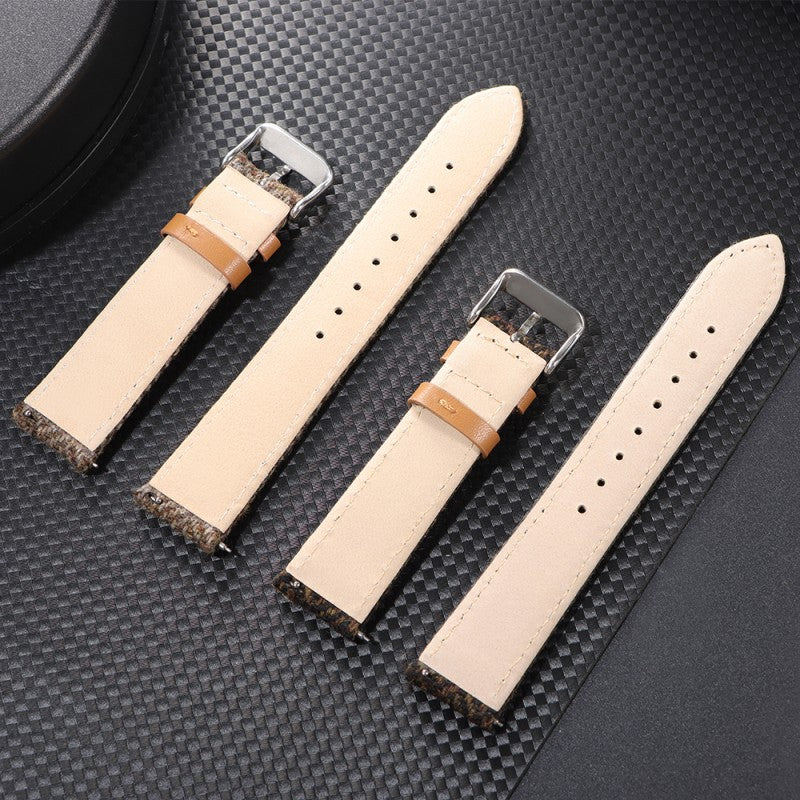 Tweed Vintage Leather Watch Strap – Classic Timepiece Band