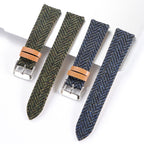 Tweed Vintage Leather Watch Strap – Classic Timepiece Band