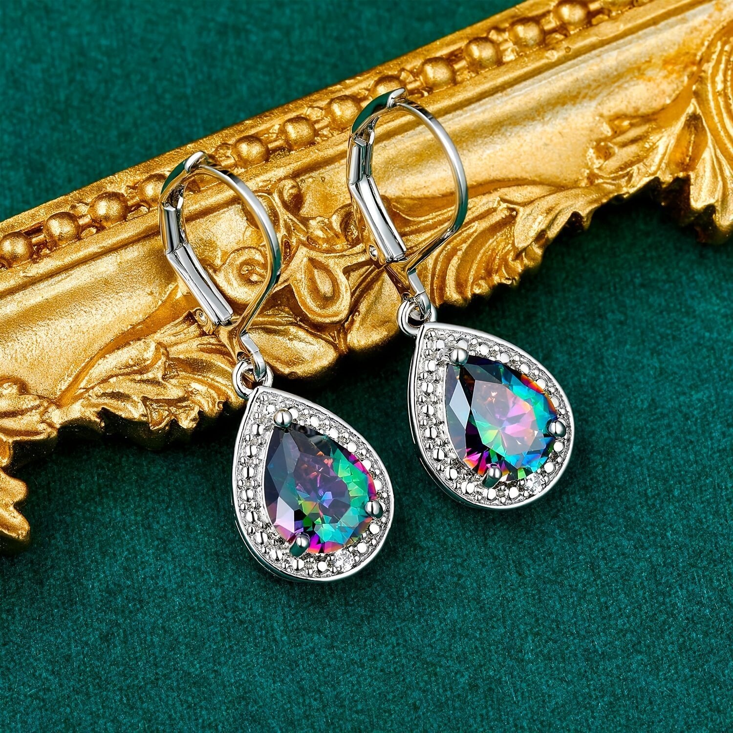 Colorful Water Drop Stone Earrings – Fashion Jewelry for Women