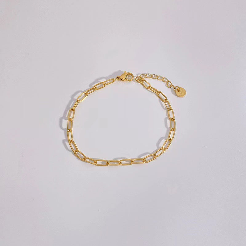 Stainless Steel 5-Piece Bracelet Set – Simple, Fade-Resistant Design