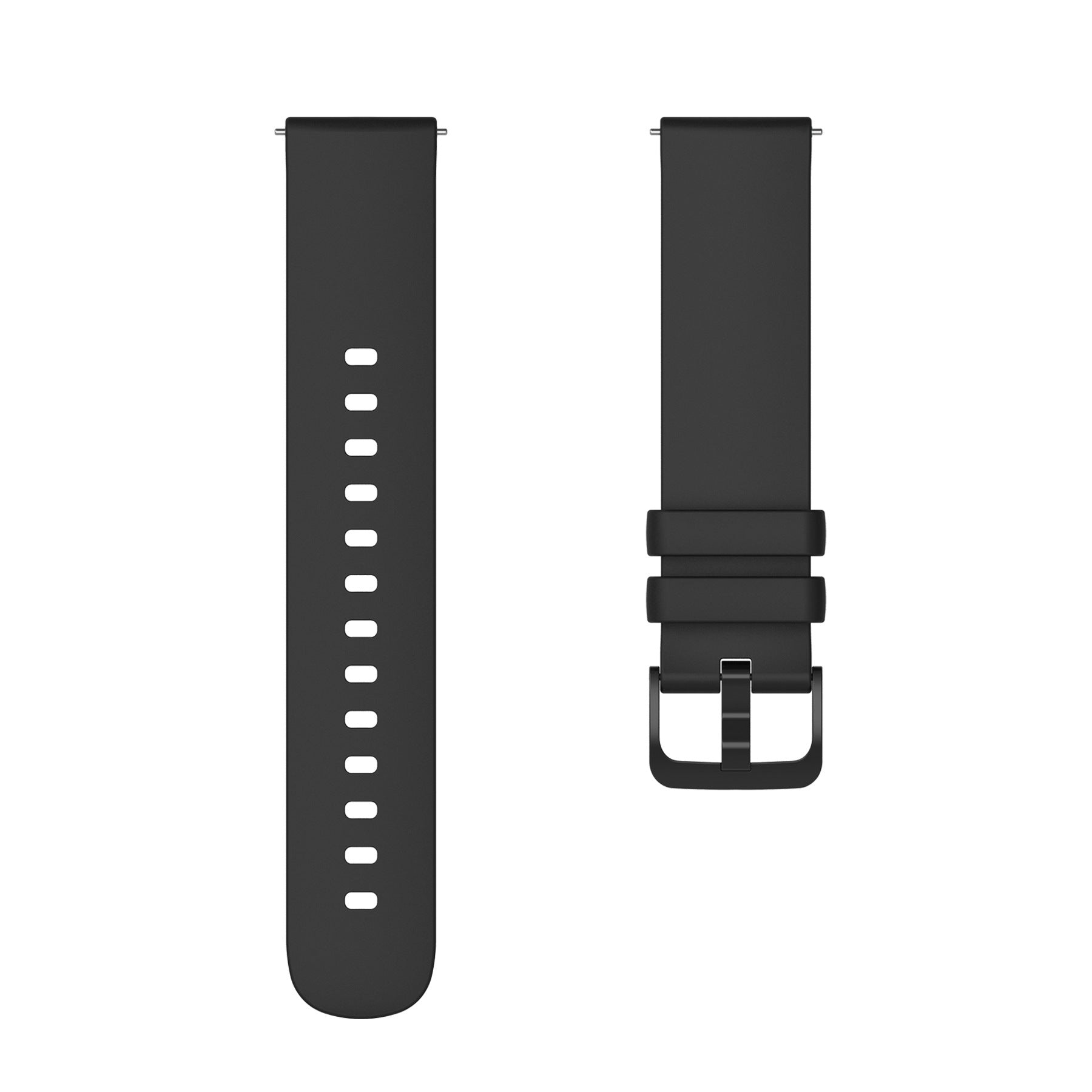 Universal Flat Silicone Watch Strap – Matching Color Buckle
