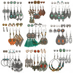 Bohemian Ethnic Water Drop Leaf Beaded Earrings Set for Women – Exquisite Fashion Jewelry