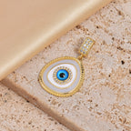 Micro-Inlaid Zircon Blue Eye Necklace – Elegant Lux Niche Design for Women