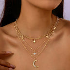 Multi-Layer Crescent XINGX-Shaped Necklace – Classic Sexy Women's Jewelry
