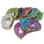 Rough Stone Slice Pendant – Irregular Natural Stone Necklace