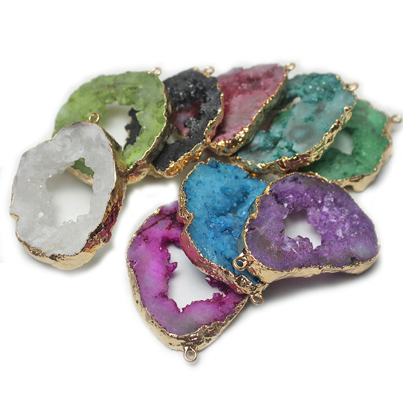 Rough Stone Slice Pendant – Irregular Natural Stone Necklace