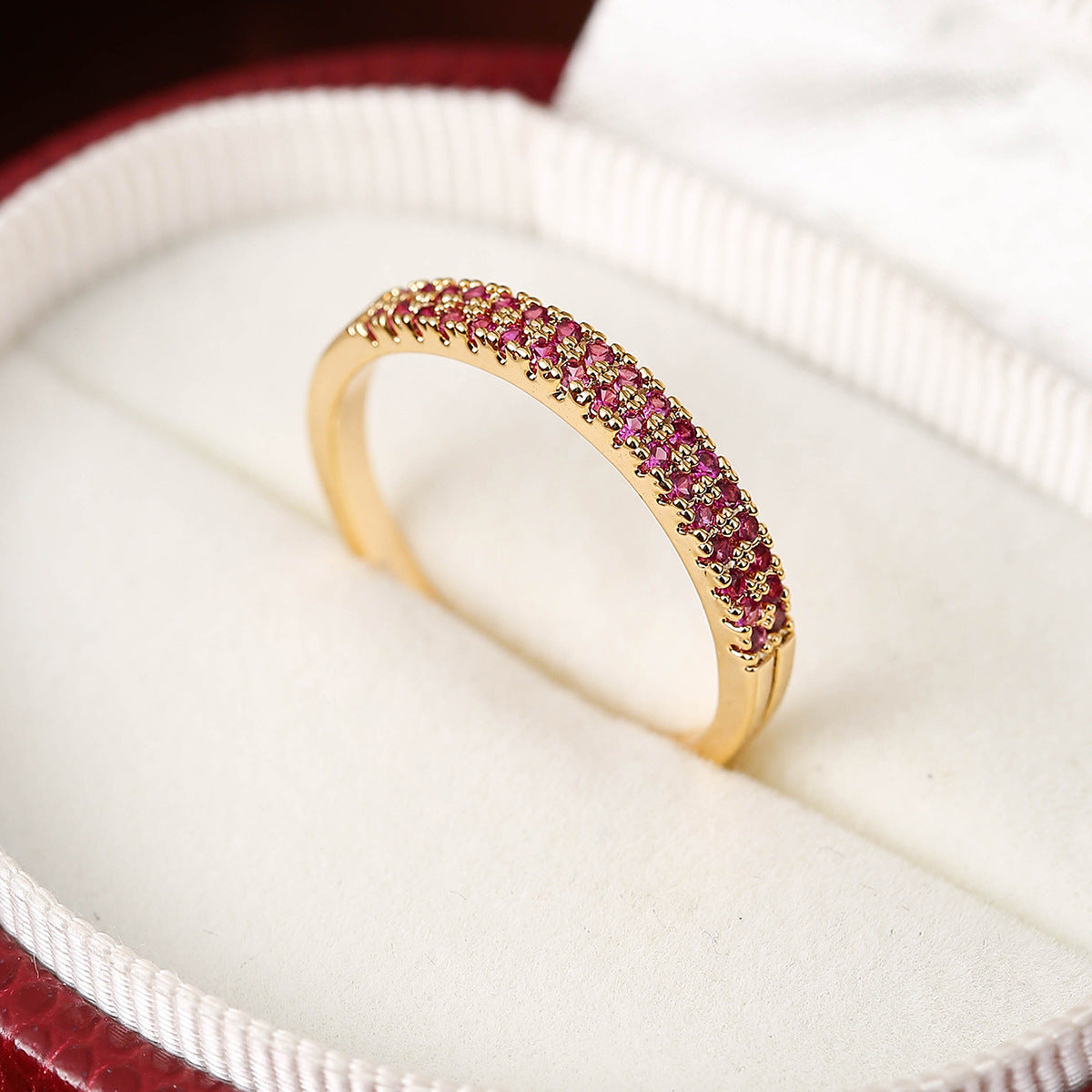 Elegant Color Zircon Bracelet & Ring Set – Minimalist Women's Jewelry