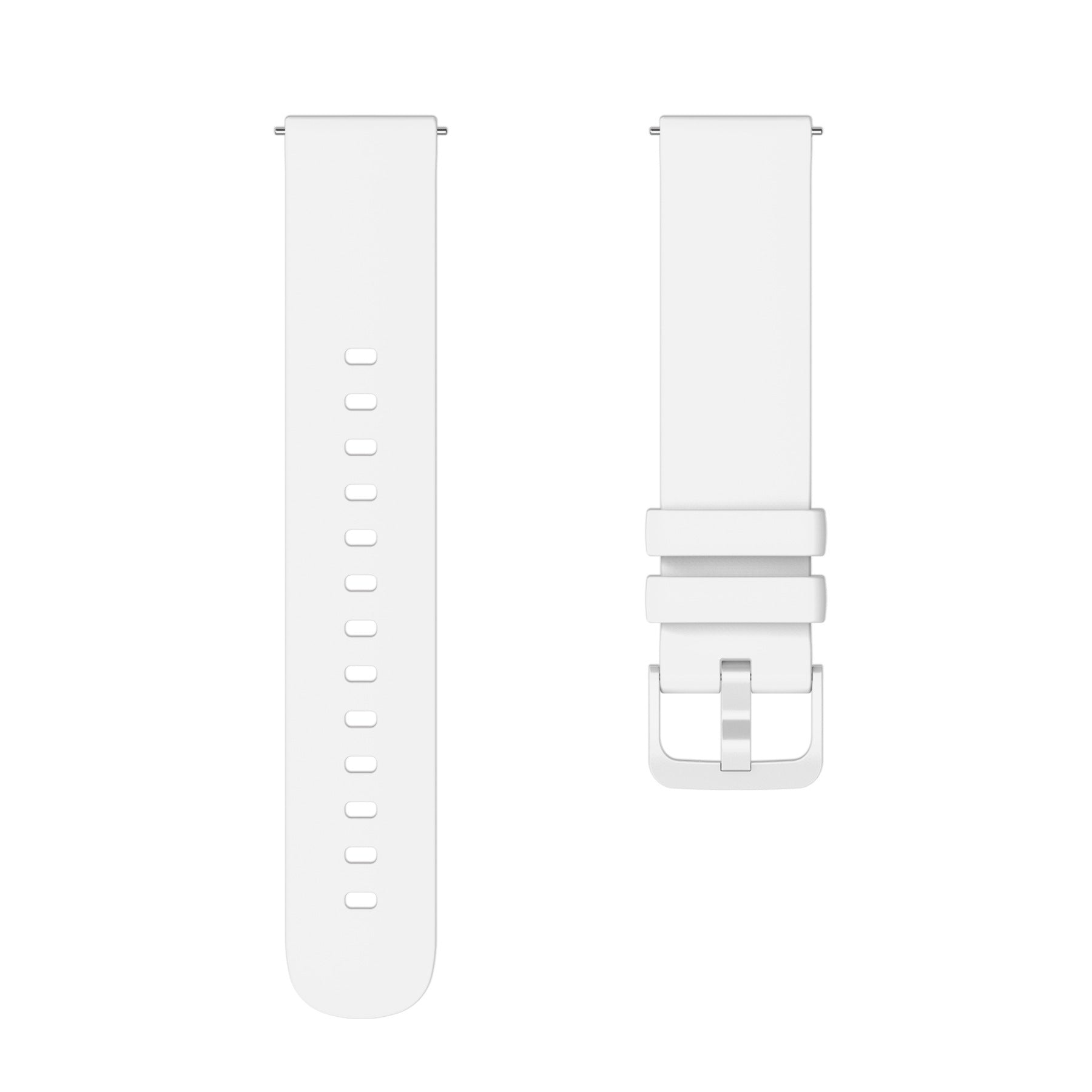 Universal Flat Silicone Watch Strap – Matching Color Buckle