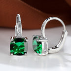 Square Zircon Inlaid Ear Hook – Korean Style Fashion, Versatile Design