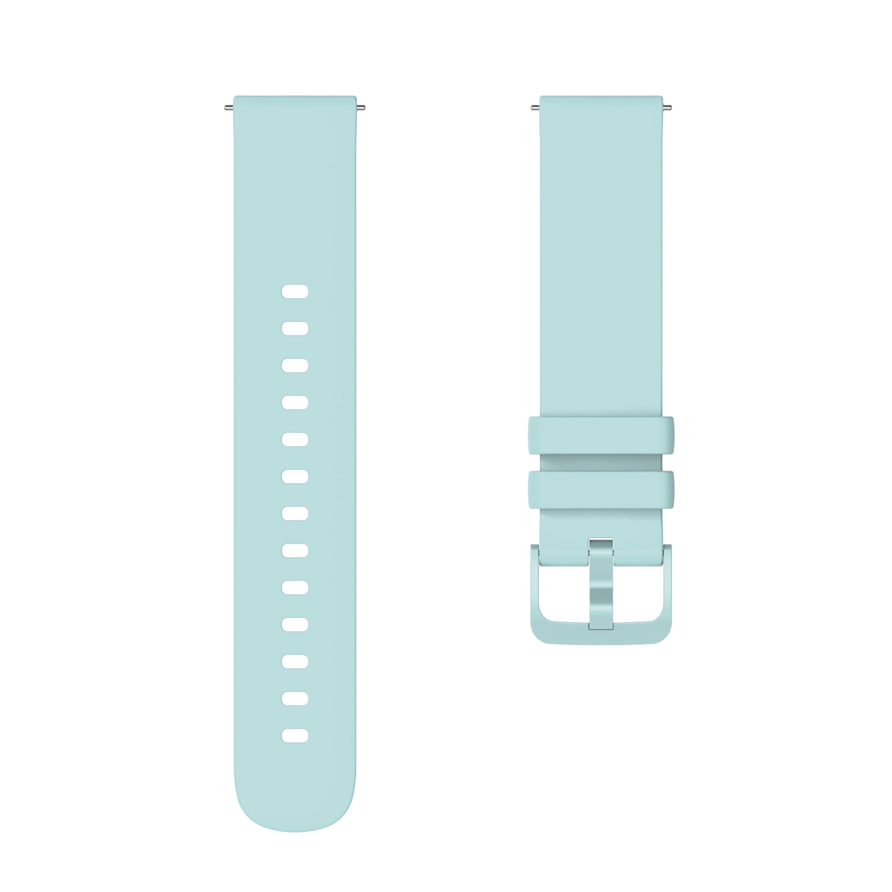Universal Flat Silicone Watch Strap – Matching Color Buckle