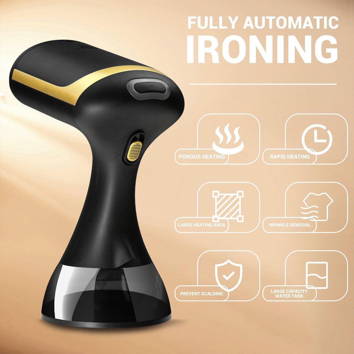 Compact Clothes Steamer Iron for Travel & Home