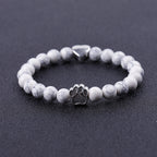 Tigereye & Indian Agate Dog Paw Bracelet with Heart Charm – Fashion Jewelry