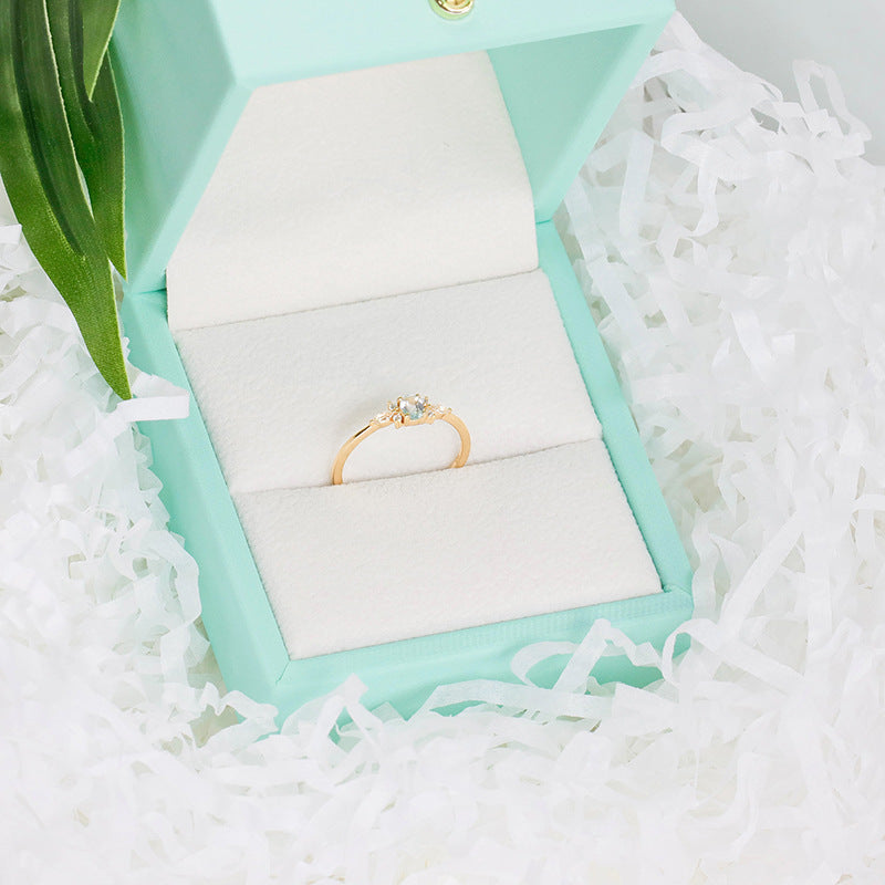 S925 Sterling Silver Ring for Women – Sky Blue Gemstone Jewelry