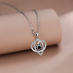 Pet Paw Print Necklace – Elegant Cat & Dog Pendant Jewelry