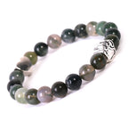Tigereye & Indian Agate Dog Paw Bracelet with Heart Charm – Fashion Jewelry