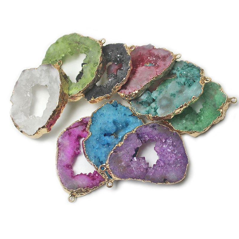 Rough Stone Slice Pendant – Irregular Natural Stone Necklace