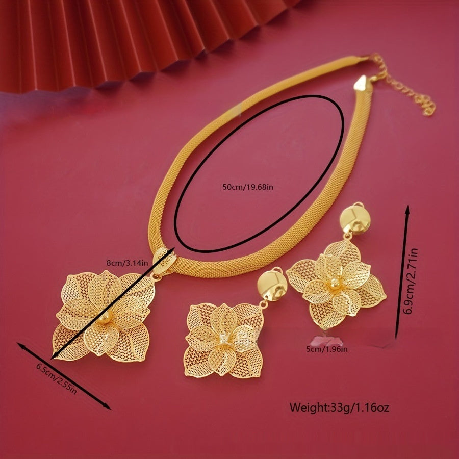 Pendant Necklace & Earrings Set – Elegant Jewelry for Weddings & Parties