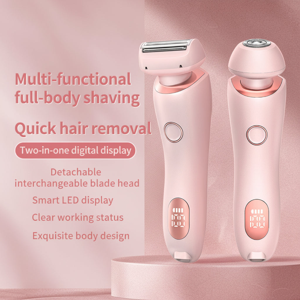 2-in-1 USB Rechargeable Hair Removal Epilator & Trimmer Women’s Face, Body, Legs, Bikini & Armpit