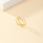 Retro Hollow Heart-Shaped Ring – Simple & Stylish for Women
