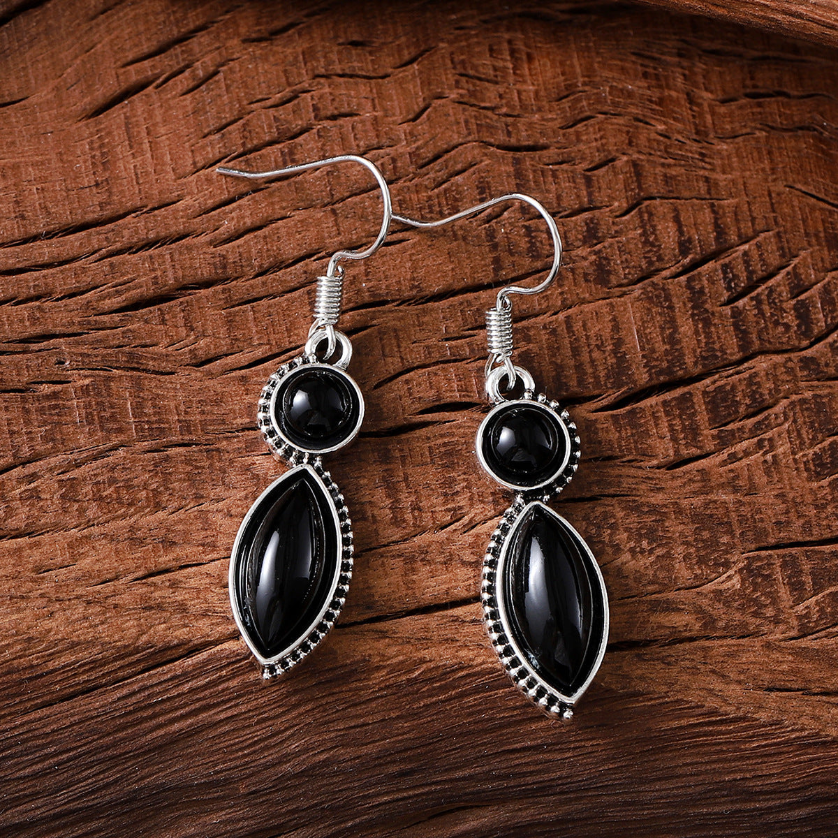 Vintage Gemstone Pendant Earrings – Bohemian & Unique Style