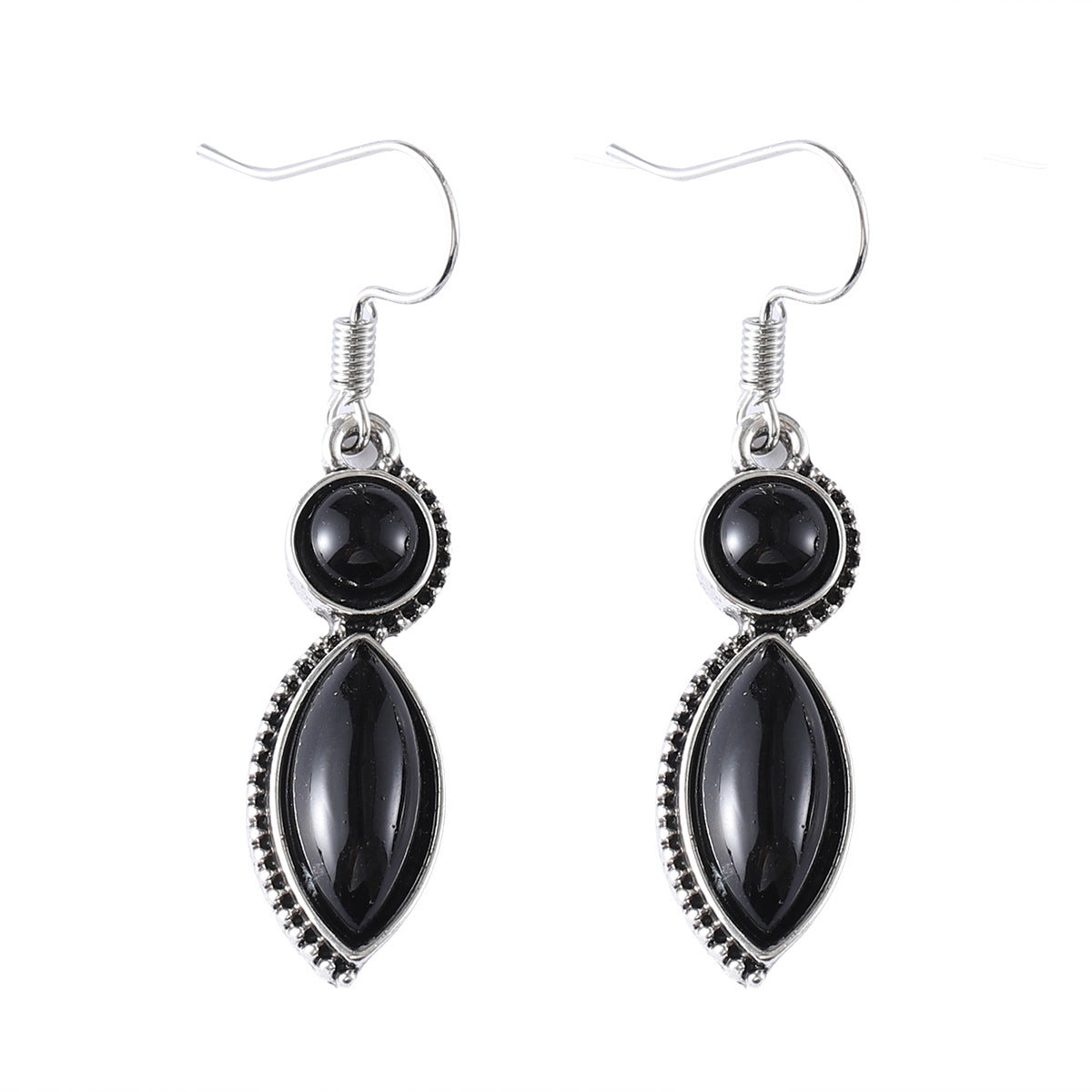 Vintage Gemstone Pendant Earrings – Bohemian & Unique Style