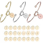 Titanium Steel Bracelet – DIY 26 English Letters with Love Heart Charm