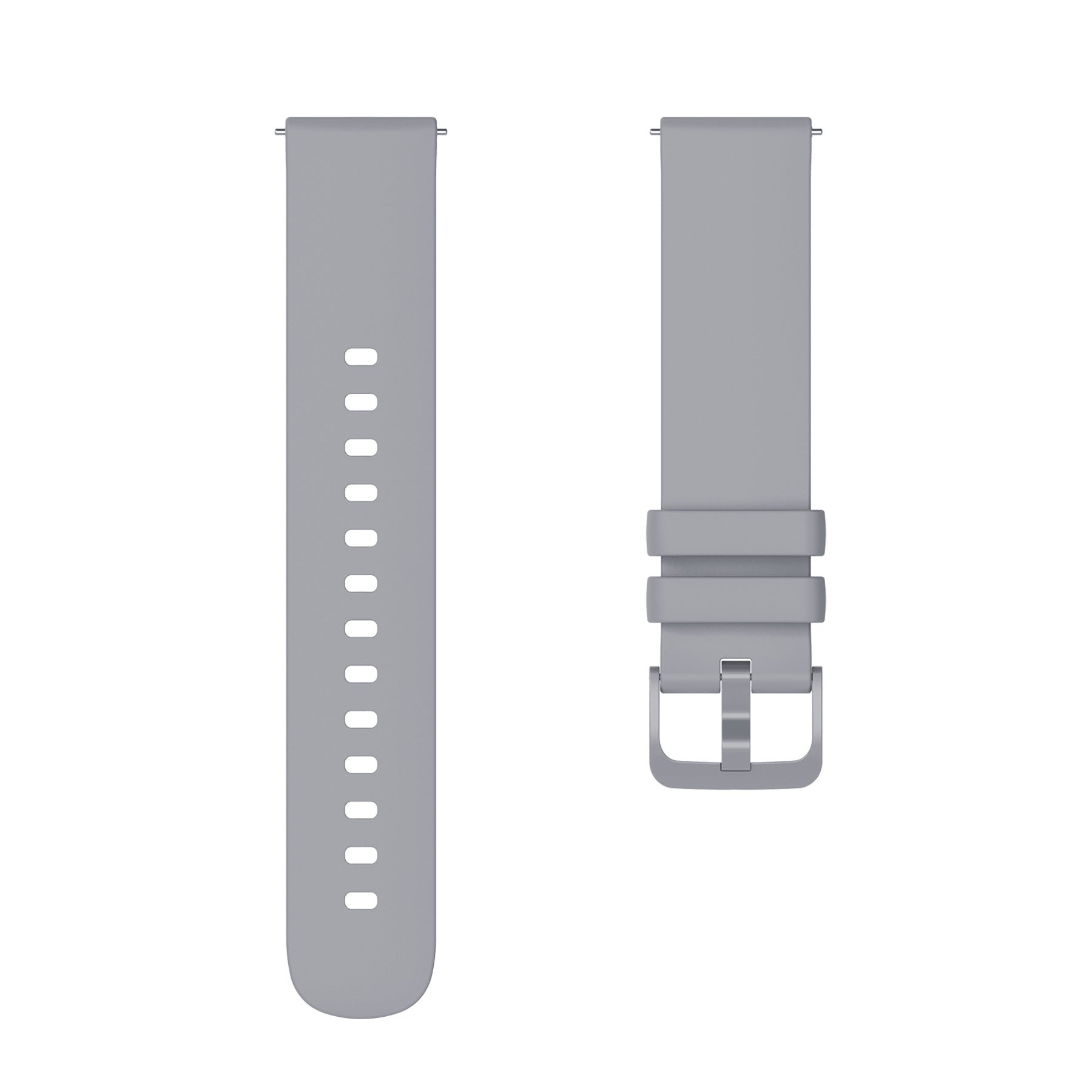 Universal Flat Silicone Watch Strap – Matching Color Buckle