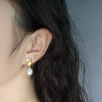 S925 Sterling Silver Stud Earrings – INS Simple Fashion Baroque for Women